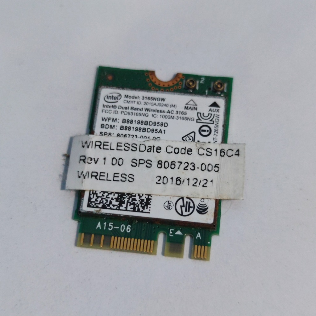 WIFI Card Intel 3165 NGW 3165 Wireless AC 5ghz 2.4ghz