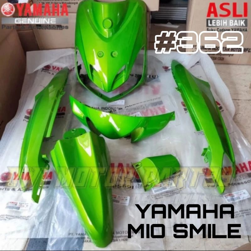 Full set body motor Yamaha Mio Smile warna hijau