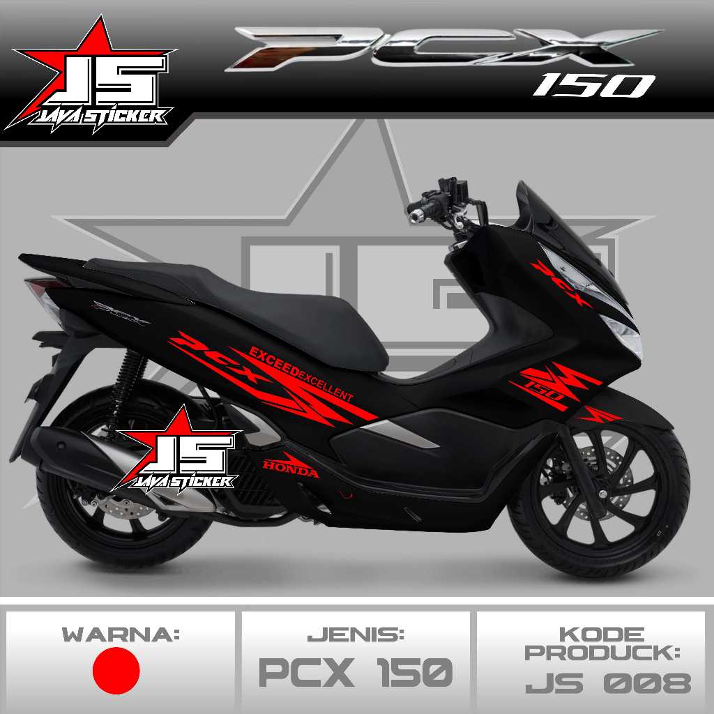 Cutting Sticker PCX 150 - Aksesoris Motor Stiker Striping Honda PCX 150 cc Skotlet Sticker Lis Varia