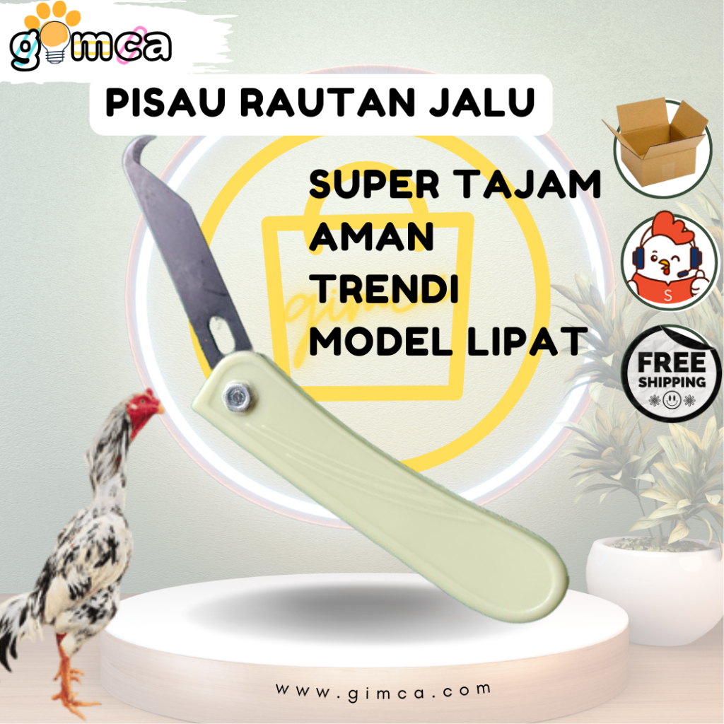 Pisau Jalu Ayam Model Lipat Super Tajam Terbaik Cap DPR