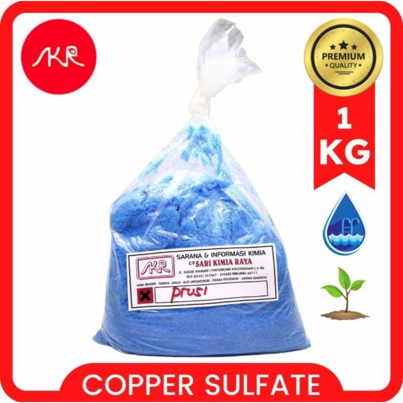 Copper Sulfat / Terusi / Prusi / Tembaga (II) Sulfat Powder | 1 KG