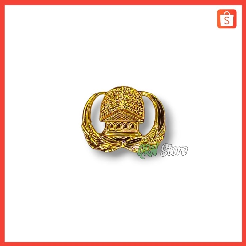 Pin Lencana Korpri Kuningan Sepuh Emas Mengkilap - Magnet Peniti