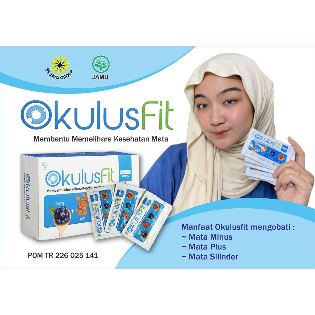 

OKULUSFIT 100% ORI DAN SUDAH BPOM | OBAT MATA MINUS | OBAT MATA PLUS | OBAT MATA SILINDER DAN KATARAK