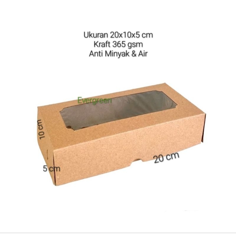 20x10x5 Box Brownies | Kotak kue Brownies