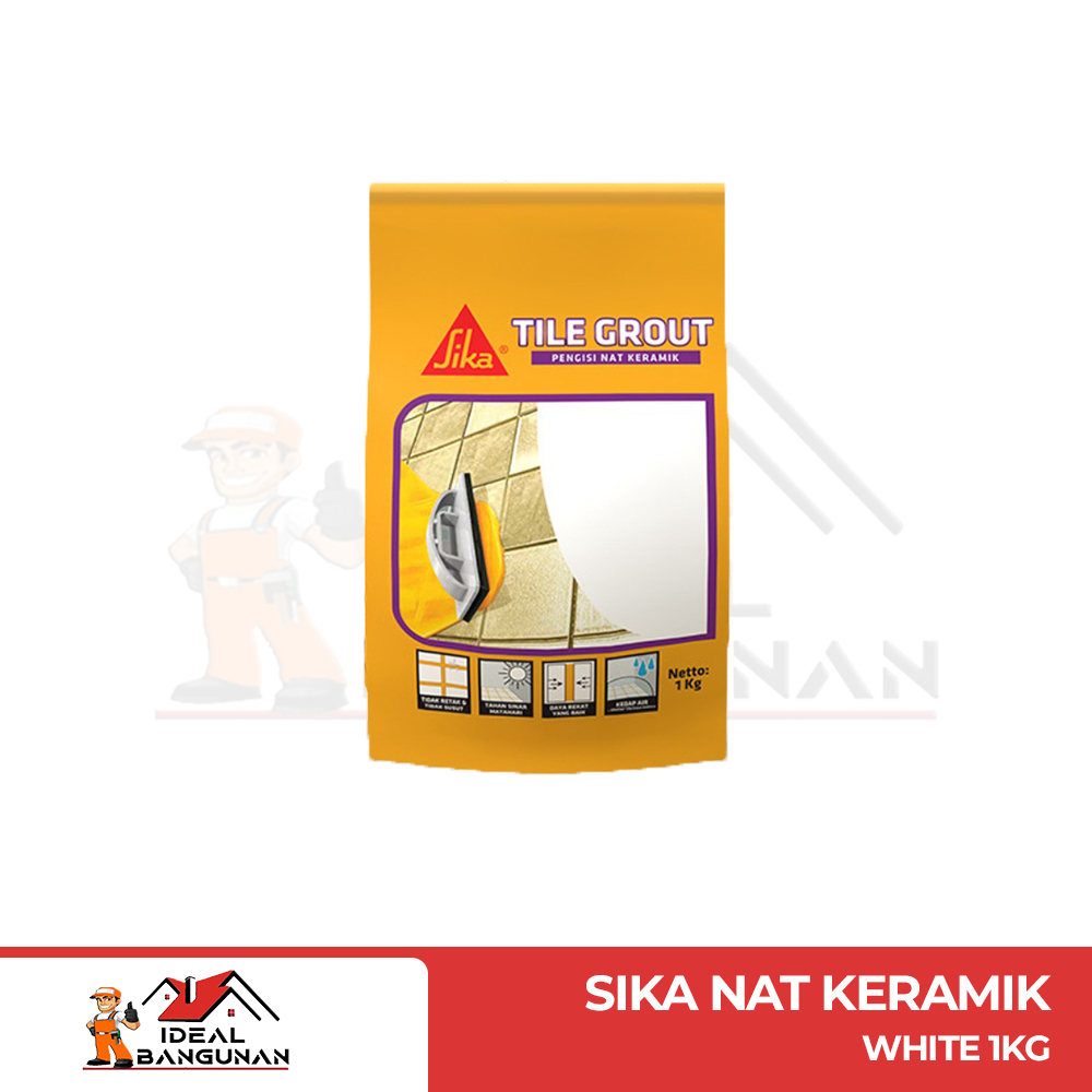 [READY] SIKA NAT KERAMIK WHITE (256) 1KG / NAT KERAMIK MURAH BAGUS TAHAN LAMA / SIKA TILE GROUT PENG