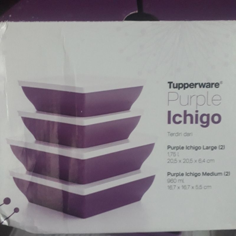 Tupperware Purple Ichigo Set 4pcs