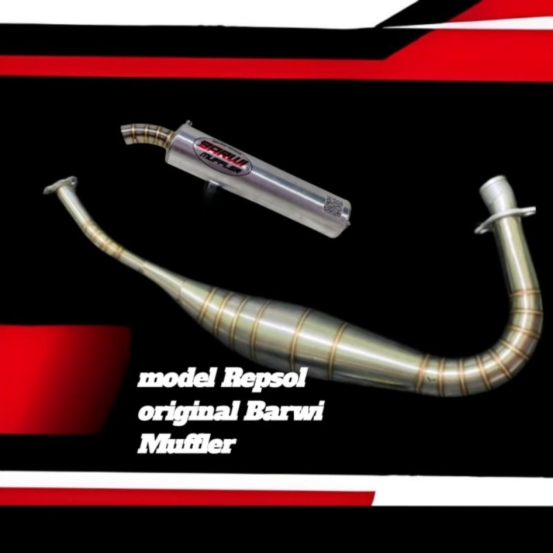 knalpot rx king RX spesial Repsol original Barwi Muffler