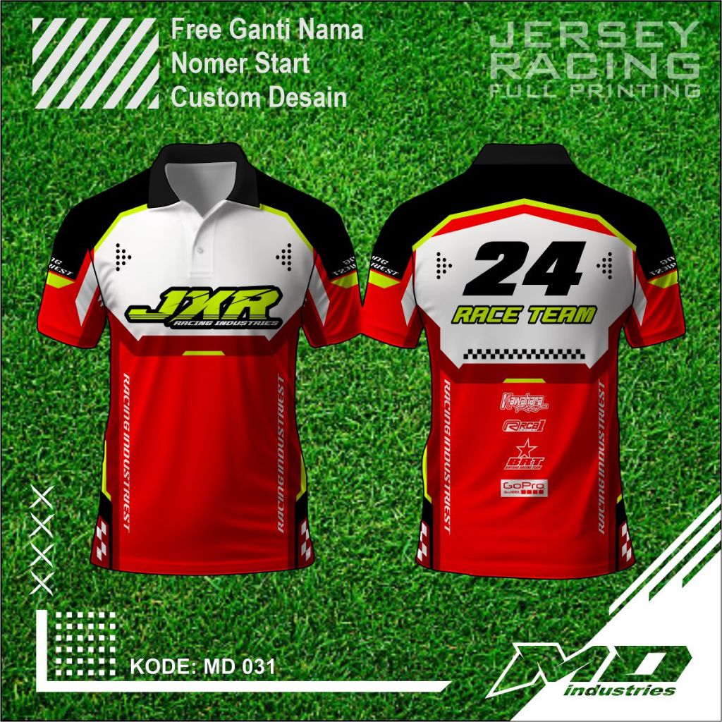 Jersey Balap Desain Keren - Baju Balap Racing Printing - Minimalis