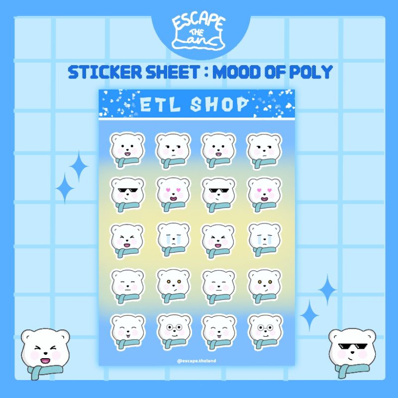 

Sticker Sheet Mood of Poly | Stiker Set Bujo | Planner Sticker