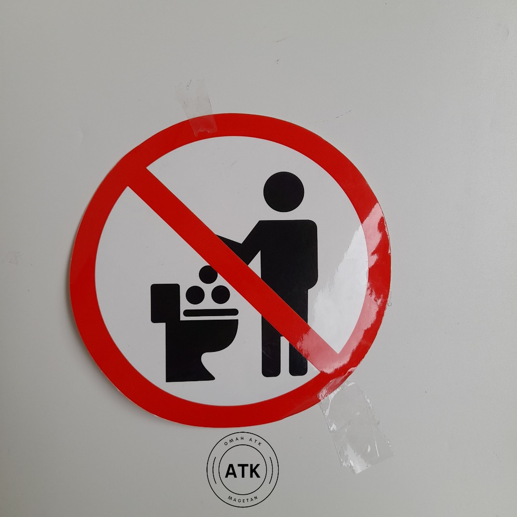 

Stiker Sampah - Jangan Membuang Sampah Dikloset - Lambang Jangan Membuag Sampah