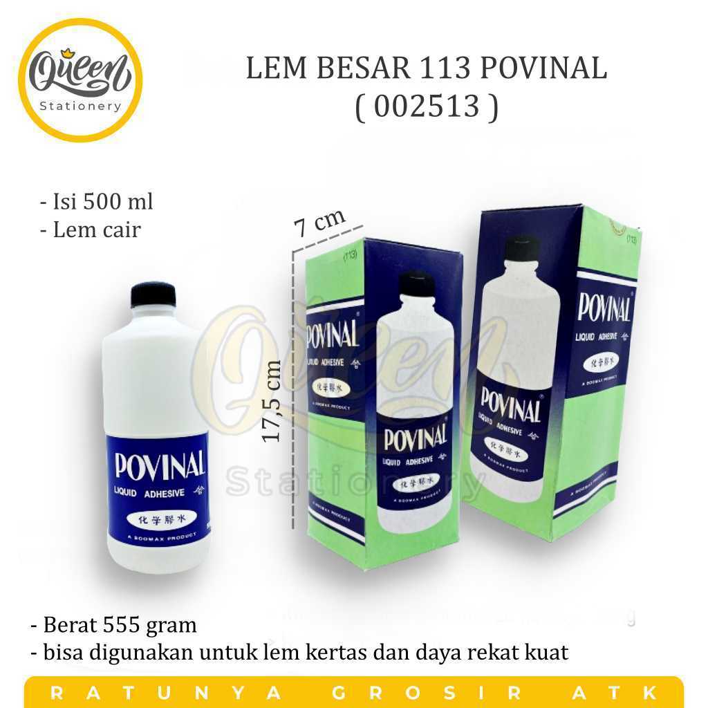 

1 PCS LEM BESAR 113 POVINAL - LEM KERTAS CAIR BENING (002513)