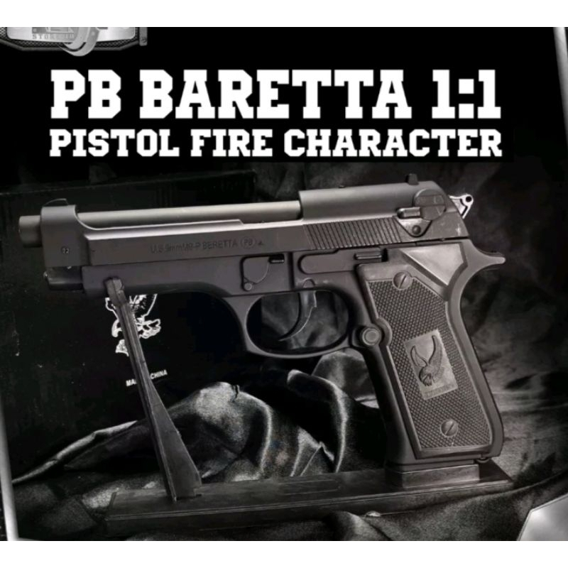 Mancis Cod Korek Api Pistol Bareta Black Besar 1:1 Mirip Pistol Asli Bisa kokang