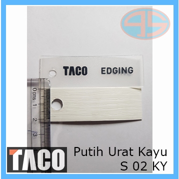 TACO Edging Warna PUTIH URAT 02KY DOVE DOFF MATTE Hpl pelapis pinggir meja