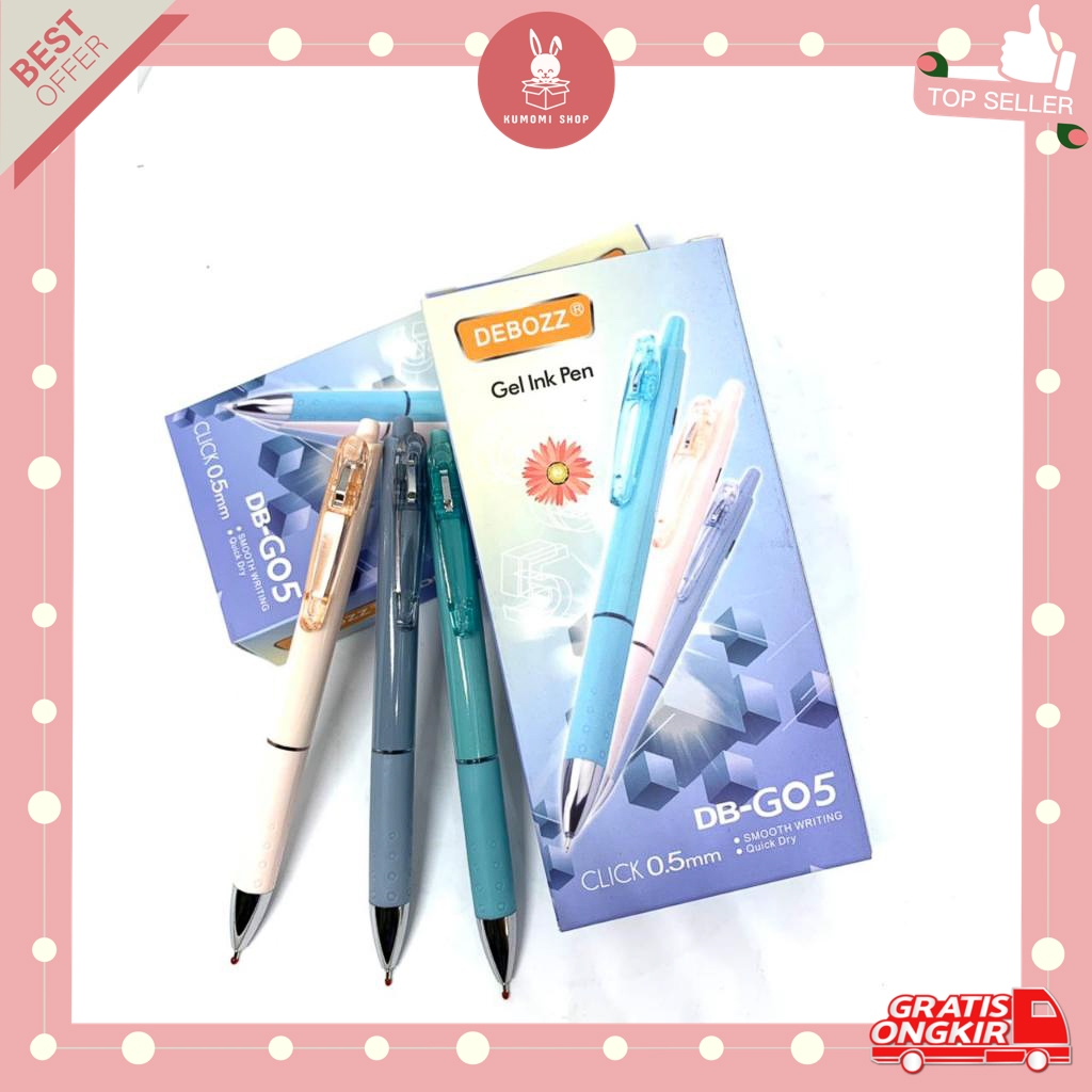 

KUMOMI - Pulpen DEBOZZ G DB-G05 0.5mm / Ballpoint Click / Perlengkapan Kantor / Perlengkapan Sekolah
