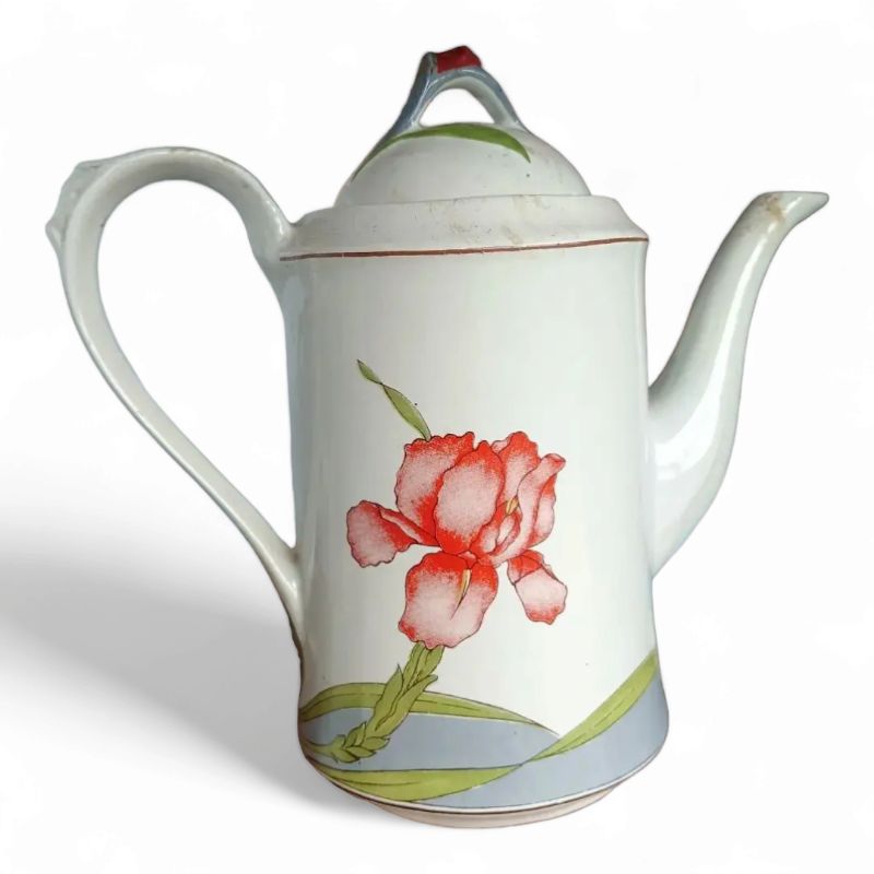 Teko Keramik Motif Bunga
