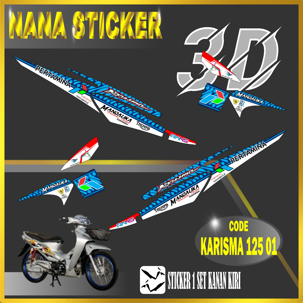 Striping KARISMA 125 - Variasi Sticker KARISMA 125 Stiker Skotlet Motor Scotlite KARISMA 125 CODE 01