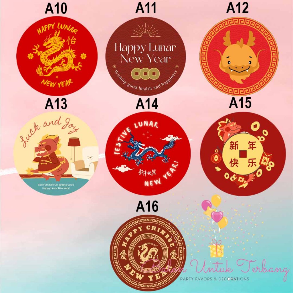 

STIKER IMLEK BULAT / CNY / CHINESE NEW YEAR MOHON