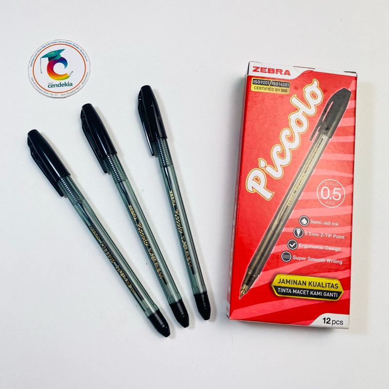 

Pulpen ZEBRA Piccolo Hitam 0.5mm - 12 pcs