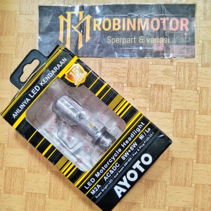 LAMPU BOHLAM DEPAN LED KAKI 1 M2A AYOTO| H6 AYOTO GRAND BEAT VARIO JUPITER VEGA MOTOR BEBEK