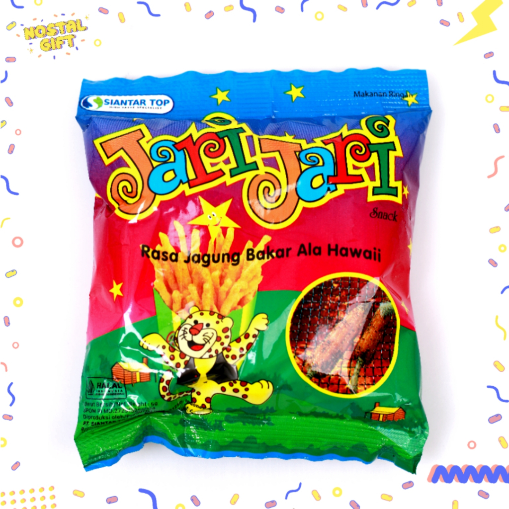 

NOSTALGIFT | Snack Chiki Jari Jari Jadul Jagung Bakar ala hawaii / Jajanan Nostalgia (ecer / 1 pcs)