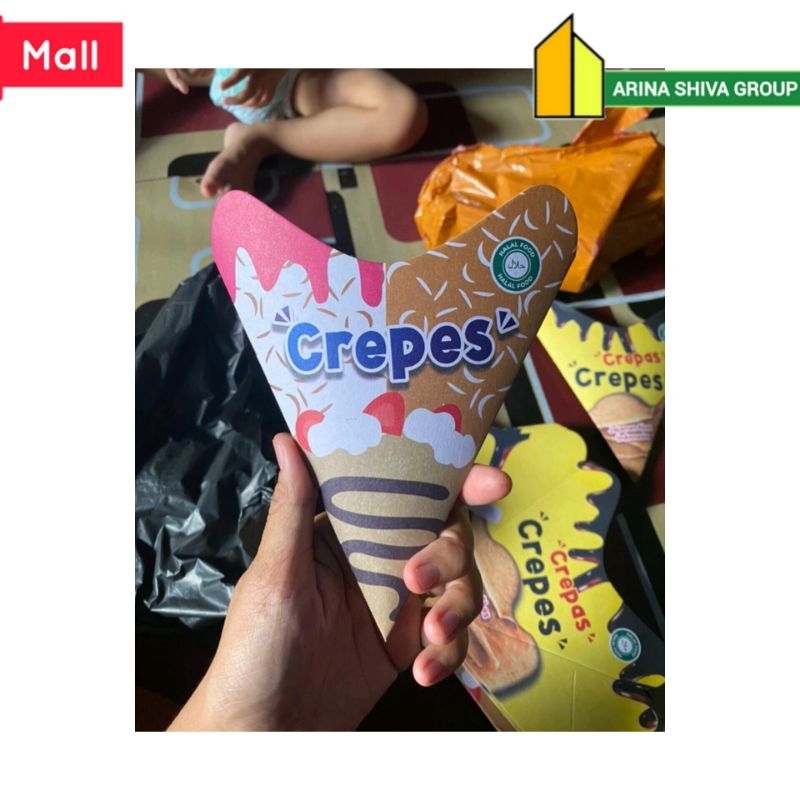 

[PAKET USAHA] 400 LEMBAR KEMASAN CREPES LIPAT JUMBO BAHAN DUPLEK PUTIH SUPER QUALITY | KERTAS LEKER KREPES CRISPY HIGH QUALITY | BOX LEKKER WAFFLE CROFFLE MURAH PRODUK TERBARU | TOKO KEMASAN ONLINE | TOKO ANEKA KEMASAN OFFICIAL | SHIVACORP 2022