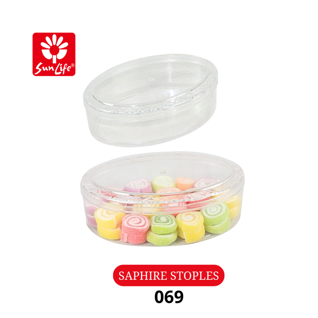 Sunlife Saphire Stoples Toples Plastik Kue Kering  Serbaguna Kapasitas Sampai 650 gr (12 pcs) 069