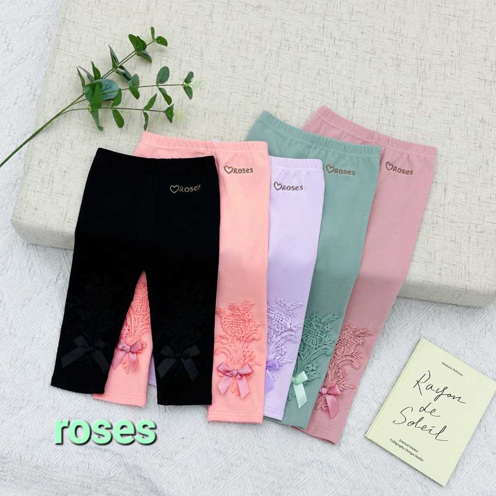 Legging anak import legging anak perempuan legging anak 3-7 tahun legging anak roses