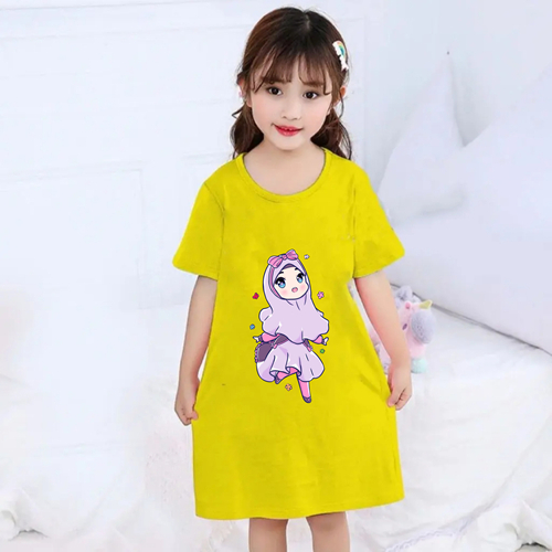 GG Dress Anak Baju Lebaran Ramadhan Dress Anak Fashion MuslimTerbaru Motif Adiba