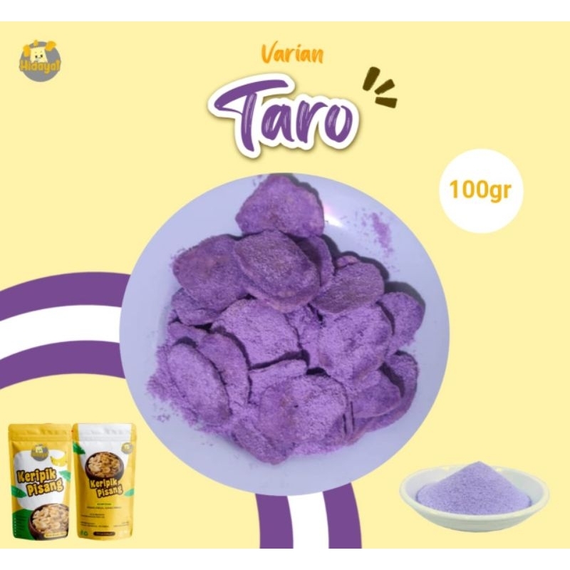 

Kripik Pisang Hidayat Varian Taro 100gr