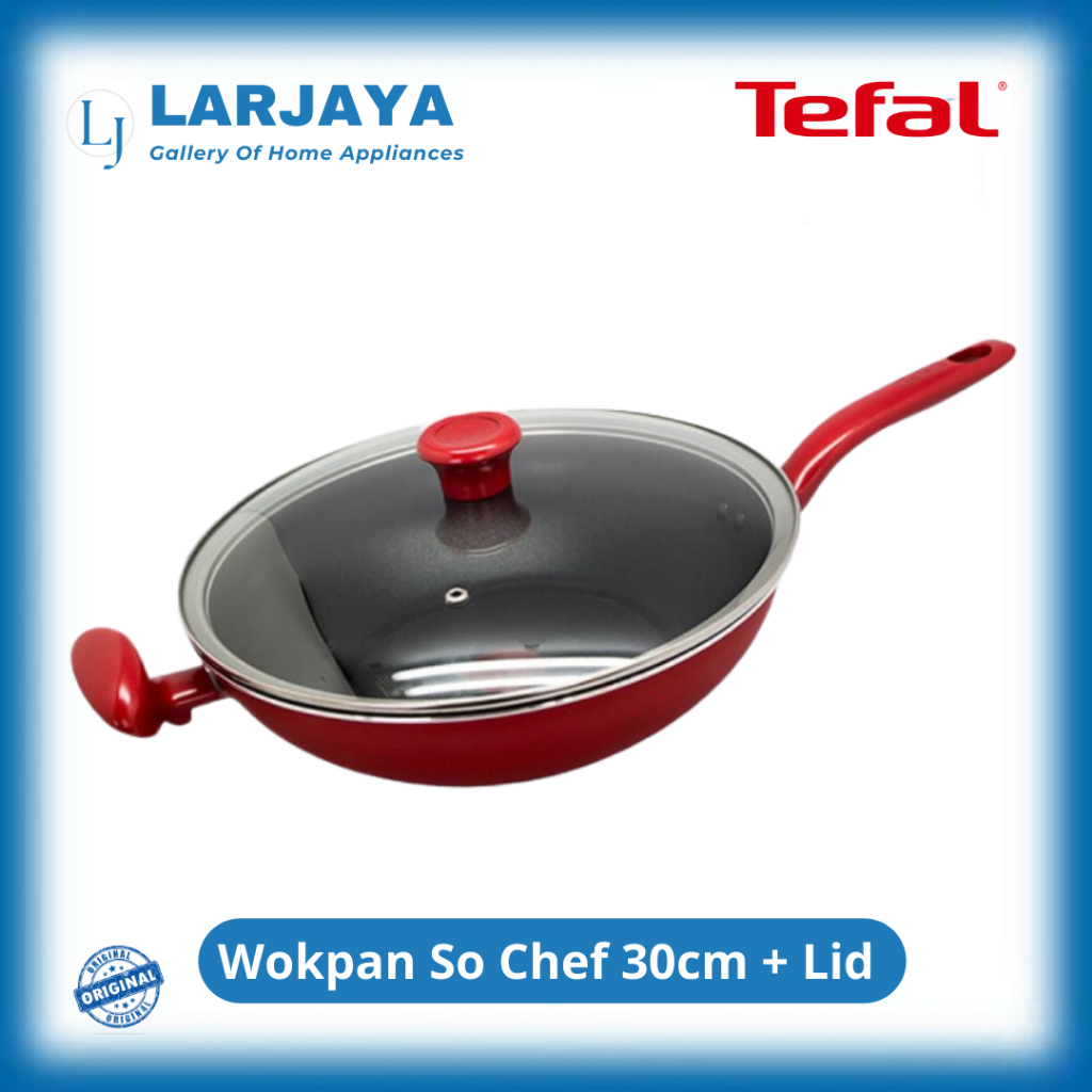 Wok Pan 30 CM + Lid Tefal So Chef (Induction Heating)