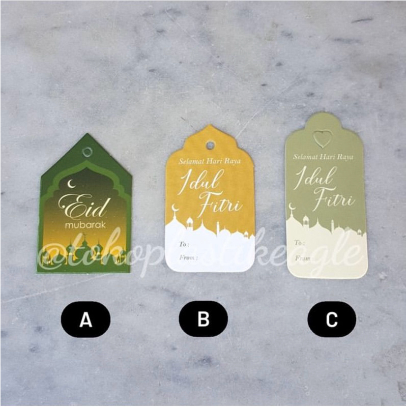 

[isi 10pcs] Paper tag Idul Fitri