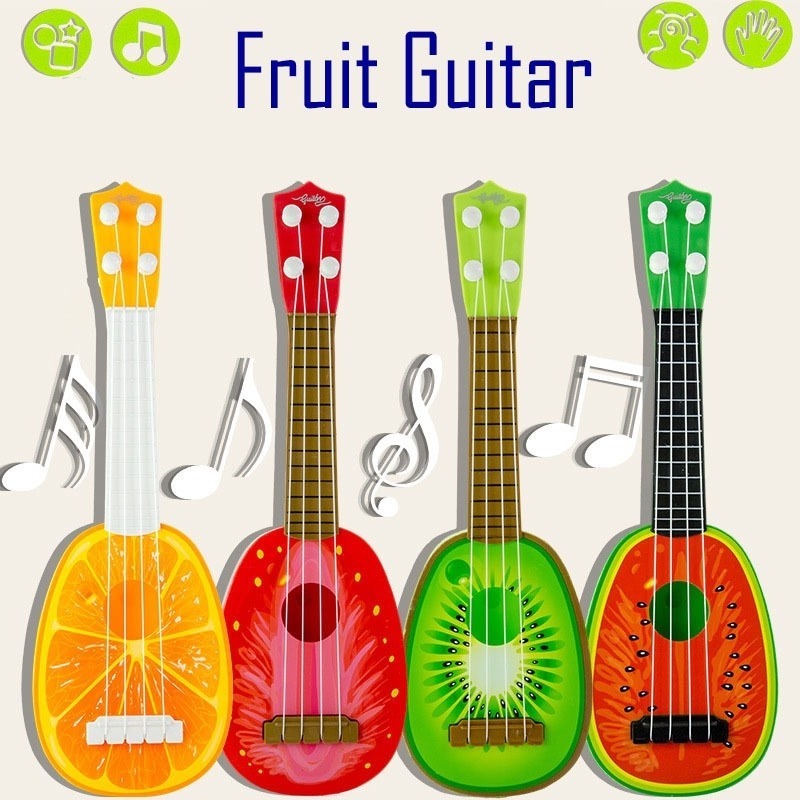 CH Mainan anak gitar ukulele / Ukulele guitar mainan Motif Buah