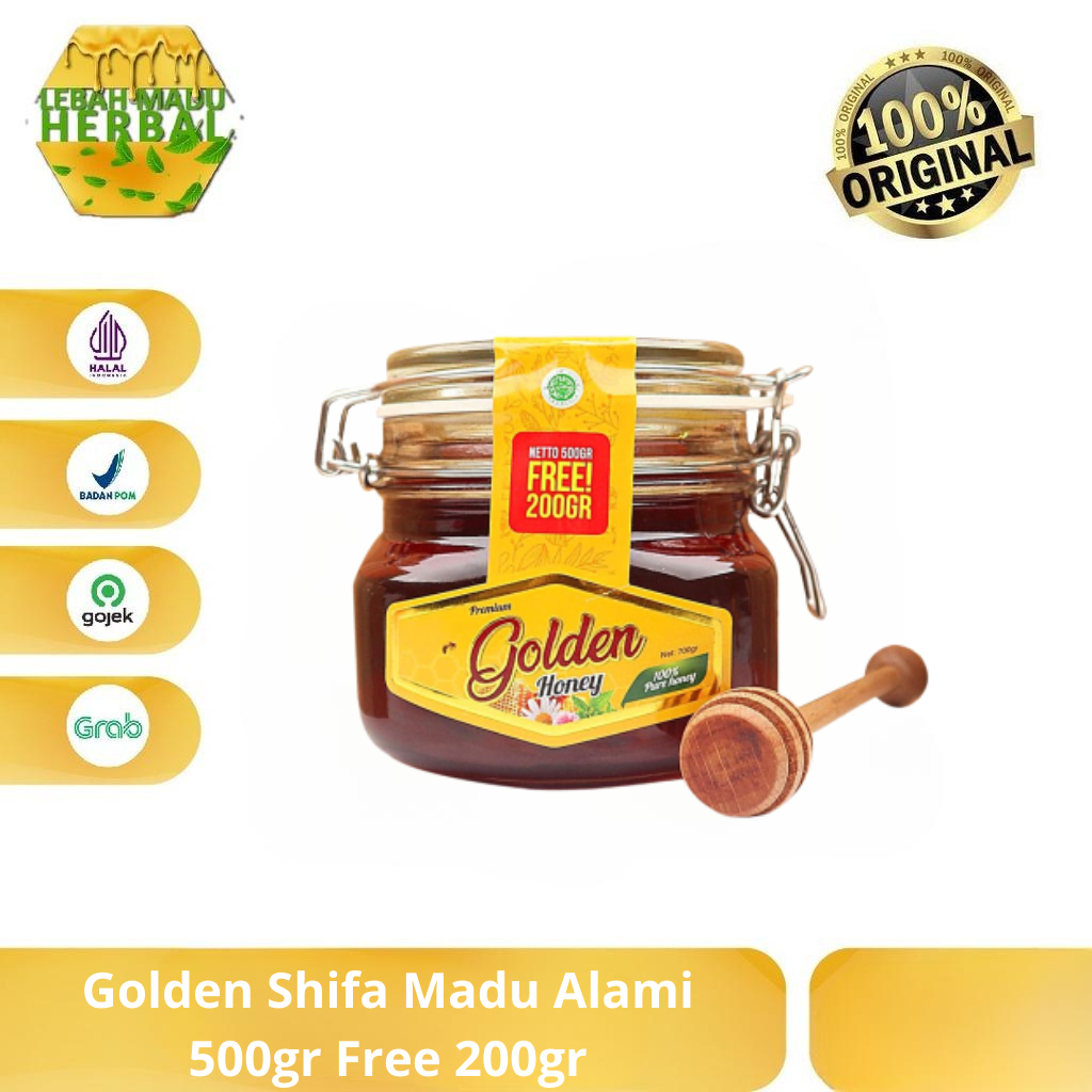 

Golden Shifa Madu Alami 500gr Free 200gr Honey Original 100%