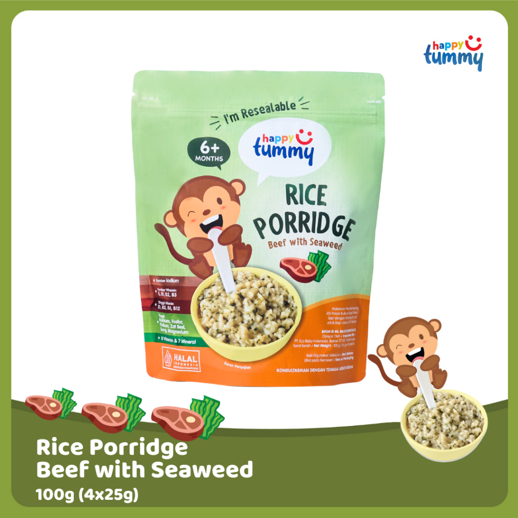 

Happy Tummy Rice Porridge Beef with Seaweed
