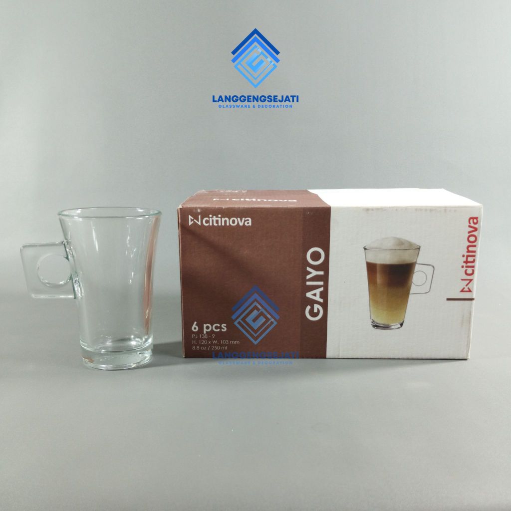 [ 6 PCS ] GELAS CITINOVA GAIYO / GELAS KOPI / GELAS SUSU / GELAS KACA / GELAS MINUMAN