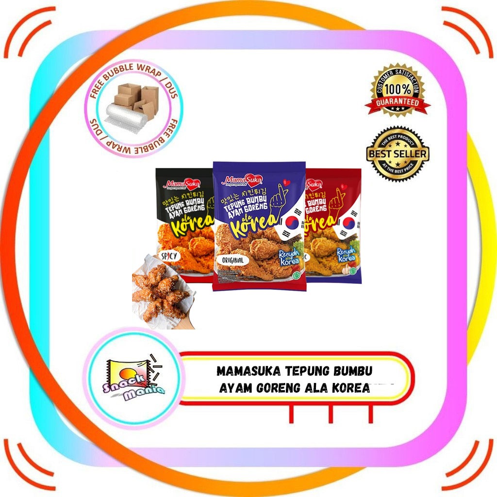 

Mama Suka Tepung Ayam Goreng Ala Korea Original | Garlic | Spicy 170 gr