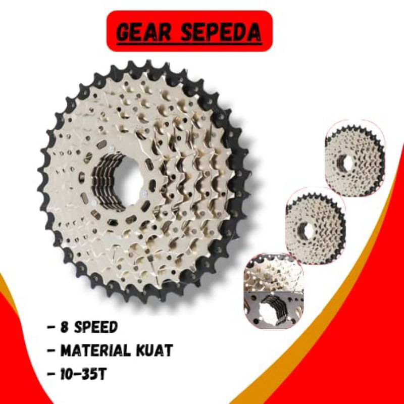 Gear Belakang Sepeda Gunung-Sprocket Sepeda Round Ultralight 8 Speed