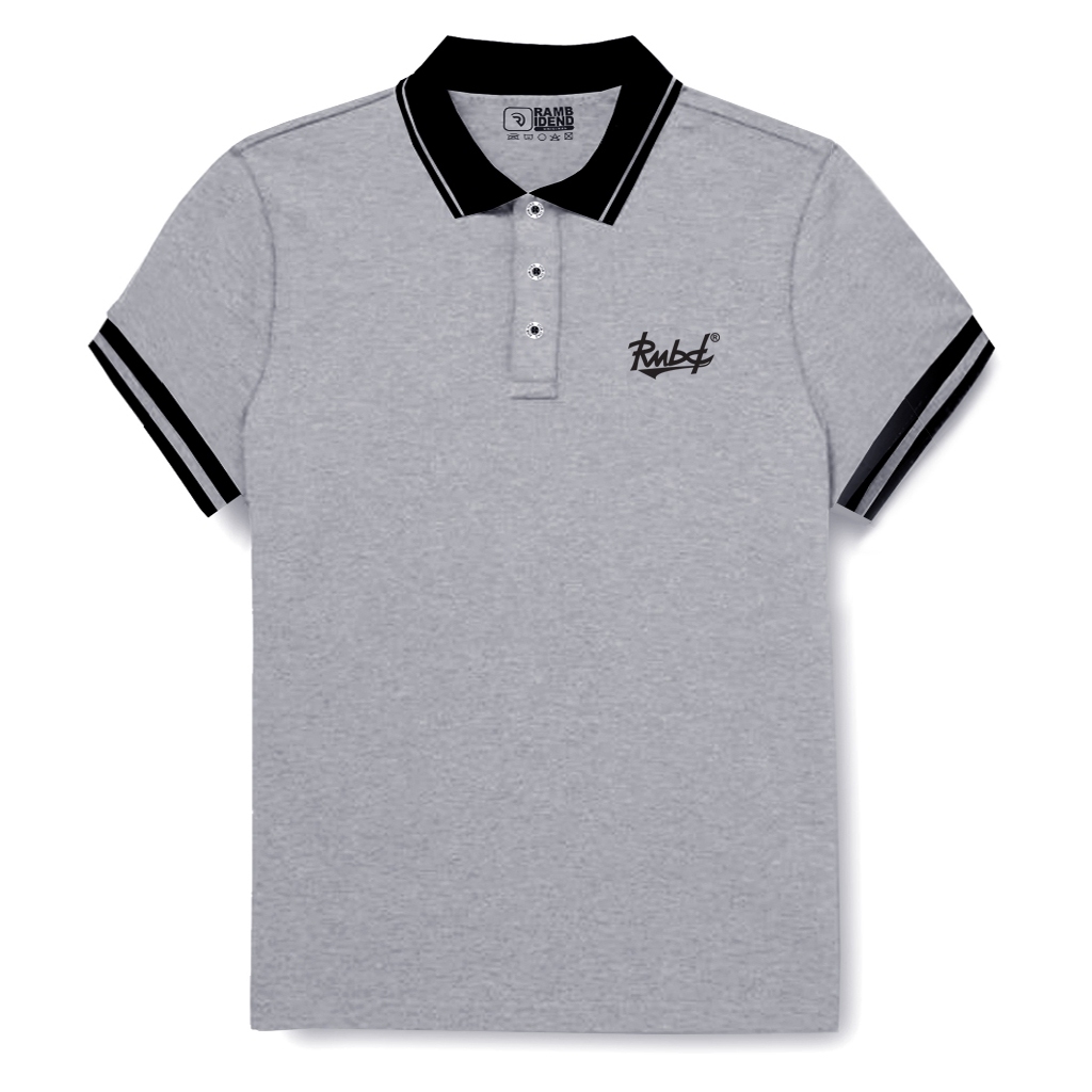 Rambidend - Polo Shirt Logo Keren T-Shirt Baju Kerah Santai Baju Kerja Kaos Kerah Sign Icon Original