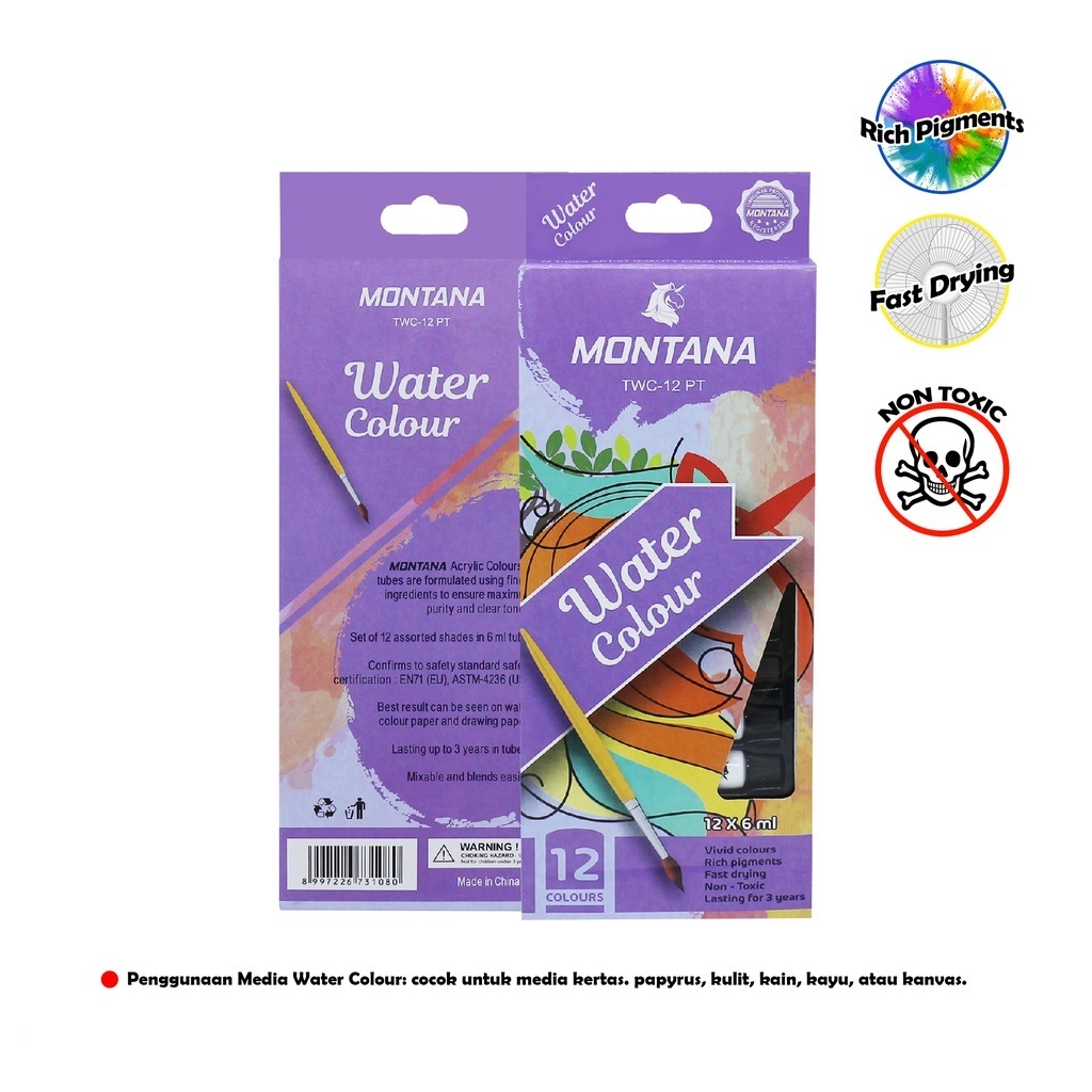 

CAT AIR MONTANA TWC-12PT ISI 12 WARNA/ WATER COLOR