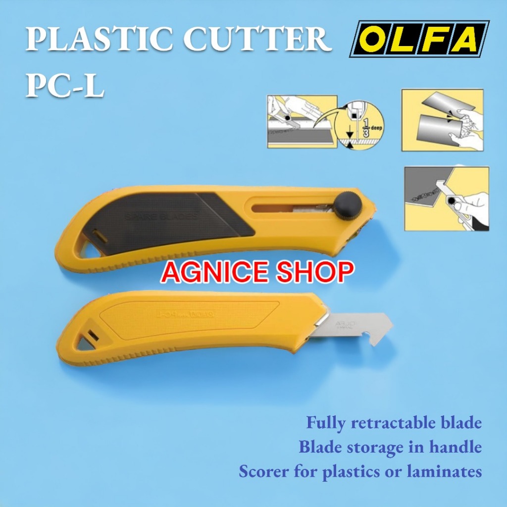 

OLFA Safety Cutter PC-L Heavy Duty Plastic Laminate Acrylic