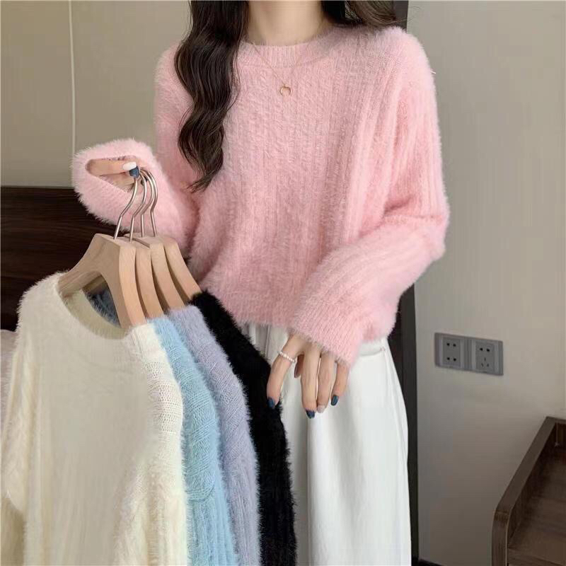 Diana Sweater Caramelic Sweater Atasan Wanita Rajut Bulu halus