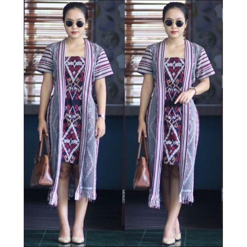DRESS TENUN ETNIK WANITA MODERN – BAJU ADAT JEPARA TORAJA NTT TERBARU UNTUK KONDANGAN, PESTA, WISUDA
