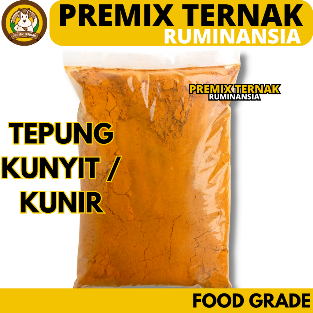 

KUNYIT BUBUK 1 KG FOOD GRADE ORIGINAL - Tepung Bubuk Kunir kunyit Murni 100% Asli