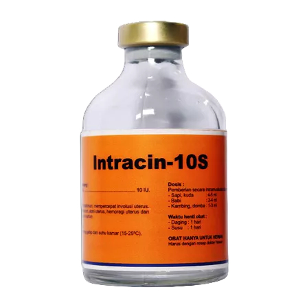 Intracin oxytocin perlancar air susu kelenjar mamae ternak sapi kambing babi isi 50ml