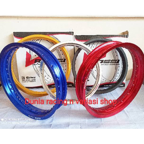 Velg Rossi Pelek Rossi 14 17  16 17  185 17  215 17  25 17 Lingkaran Rossi Warna Hitam Merah Biru Si