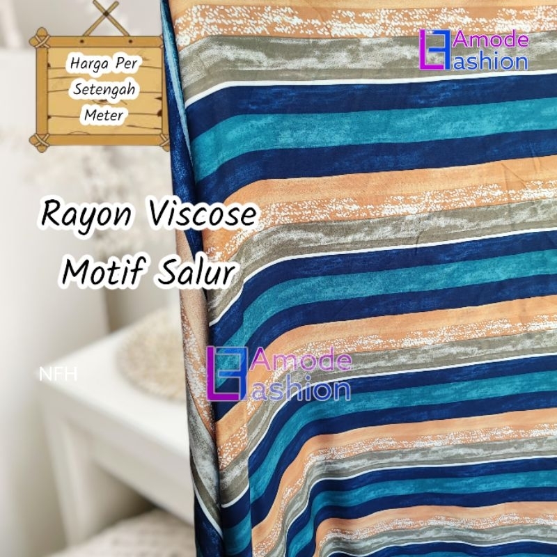 Kain Rayon Viscose Motif Salur