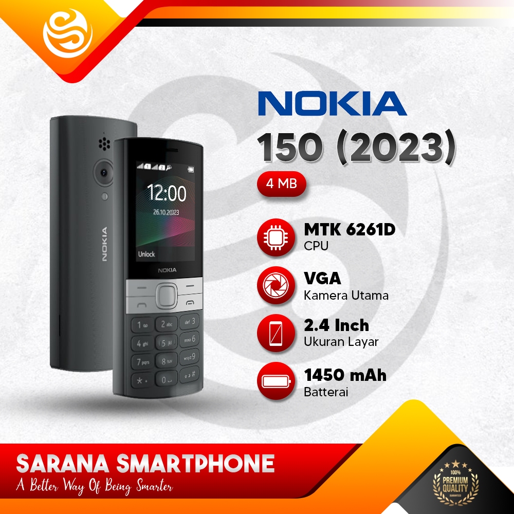 Nokia 150 2023 Handphone Smartphone Android Garansi Resmi BINB Gratis Ongkir Cashback Bonus