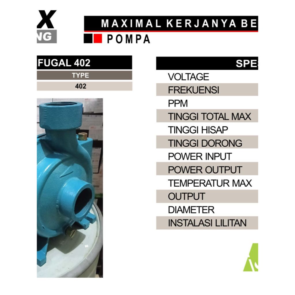 Pompa Air Centrifugal (Dabitaly) Merk Lomax Aqua 402