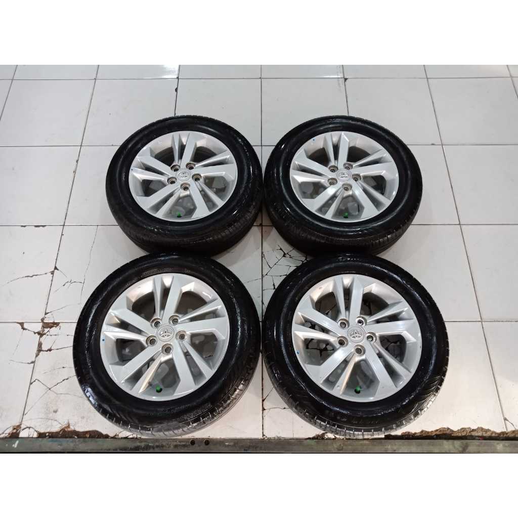 pelek mobil original toyota avanza veloz 2022 ring 15 + ban pnp corona, sienta, wish