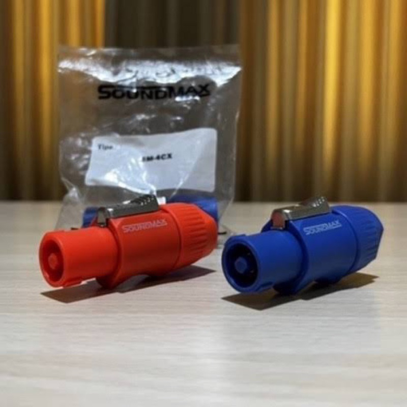 SOUNDMAX Jack SpeakOn Biru Soundmax SM-4CX Spikon jak Speakon Jak speaker pasif Jack speaker pasif J